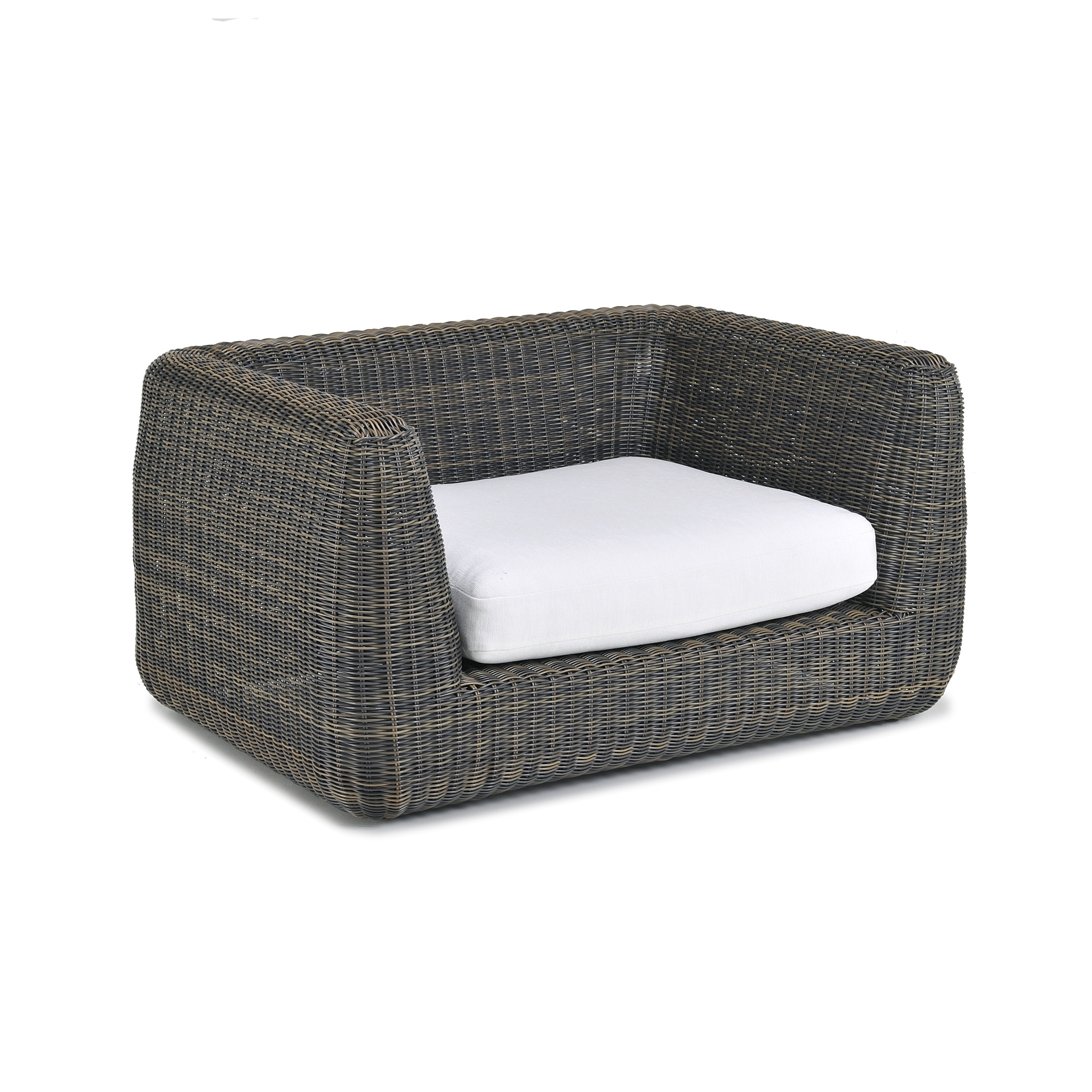 Gepolsterter Sessel Agorà von Unopiu - Weiß/Braun | Made In Design