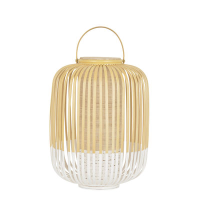 Forestier - Lampe sans fil rechargeable Take A Way en Bois, Bambou - Couleur Blanc - 40.41 x 40.41 x