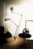 Loft Leseleuchte / Doppellampe - mit zwei Gelenkarmen - H max. 160 cm / 120 cm - Jieldé