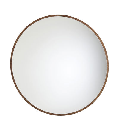 Interni - Specchi - Specchio Bulle modello medio / Ø 75 cm - Maison Sarah Lavoine - Noce oliato - Legno di noce oliato, Vetro