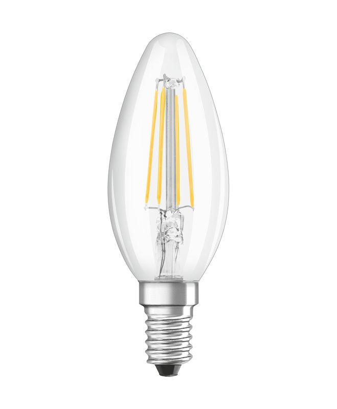 Luminaire - Ampoules et accessoires - Ampoule LED E14  verre transparent / Flamme claire - 4W=40W (2700K, blanc chaud) - Osram - 4W=40W - Verre