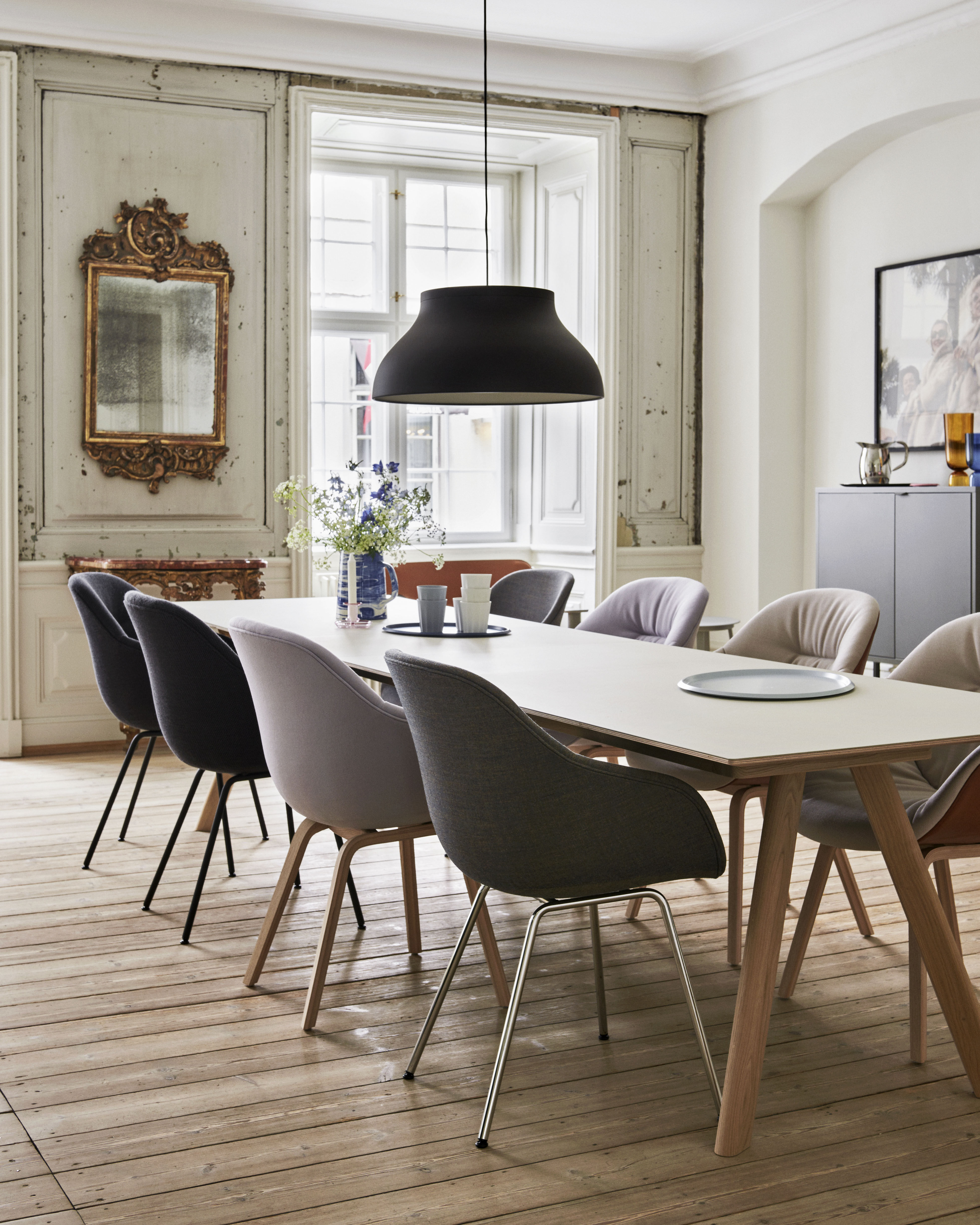 Hay CPH 30 Extending table - White/Natural wood | In Design UK