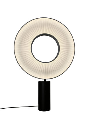 Luminaire - Lampes de table - Lampe de table Iris LED / H 75 cm - Tissu & éclairage recto-verso - Dix Heures Dix - H 75 cm / Blanc & noir - Métal, Tissu