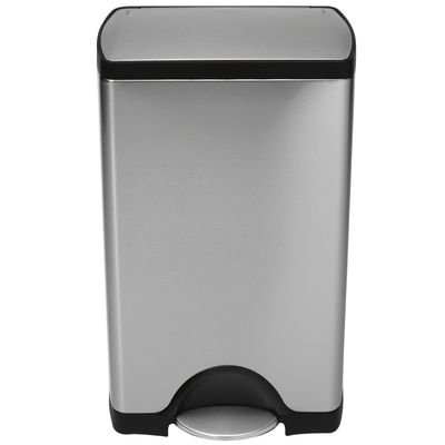 Tableware - Bins - Deluxe Rectangular Pedal bin - step can - 38 liters by Simple Human - Steel - 38 liters - Brushed stainless steel