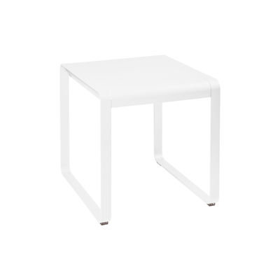 Jardin - Tables de jardin - Table rectangulaire Bellevie / 74 x 80 cm - métal - Fermob - Blanc coton - Acier, Aluminium