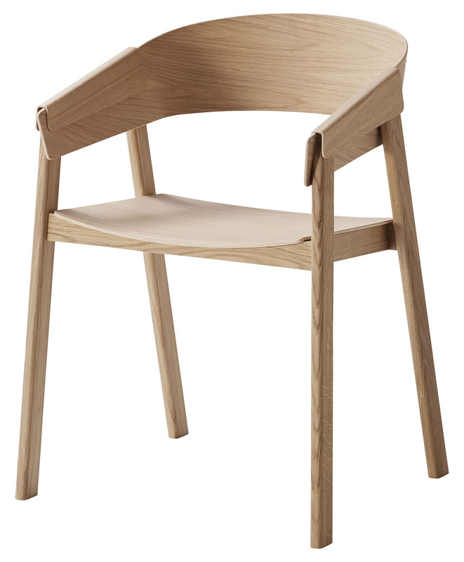 Furniture - Chairs - Cover Armchair natural wood Wood - Muuto - Oak - Natural oak