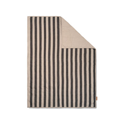 Ferm Living - Plaid Plaids en Tissu, Coton - Couleur Noir - 26.21 x 26.21 x 26.21 cm - Designer Trin