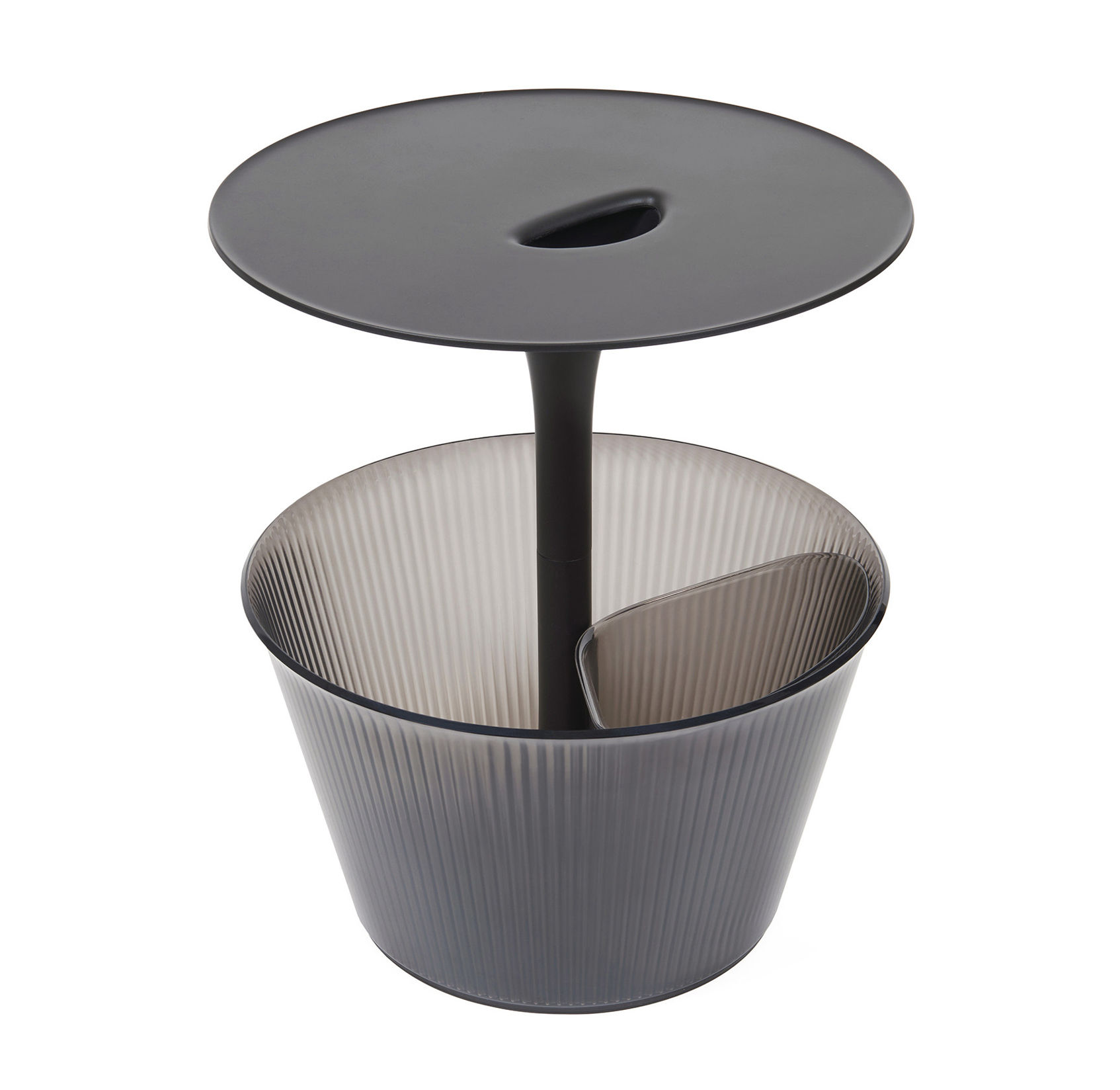 Alessi Pick-Up End table - black smoked grey | Made In Design UK