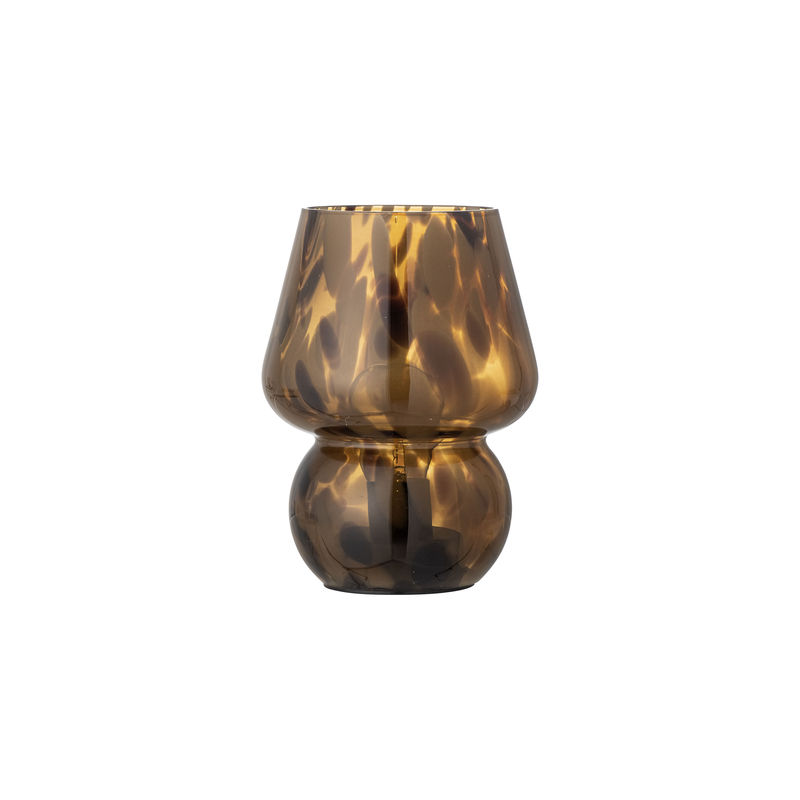 Räume - Esszimmer - Lampe sans fil à piles Barbette glas braun / Ø 12,5 x H 17,5 cm - Bloomingville - Braun - Glas