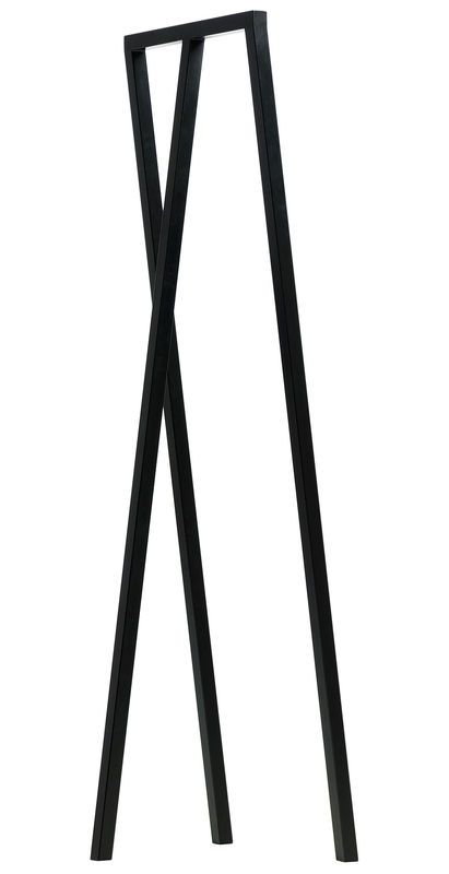 Mobilier - Portemanteaux, patères & portants - Portant Loop métal noir / L 45 cm - Hay - Noir - Acier laqué