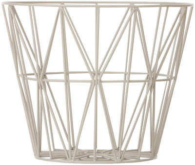 Decoration - Centrepieces & Centrepiece Bowls - Wire Large Basket by Ferm Living - Grey - Lacquered metal