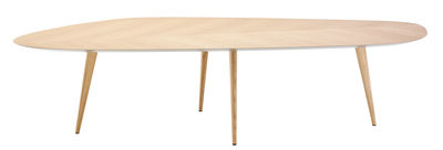 Tendenze - A tavola! - Tavolo ovale Tweed - / 300 x 100 cm - 10 persone di Zanotta - Rovere / Parte inferiore del top: grigio -   Bois plaqué chêne, Rovere massello