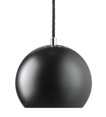 Luminaire - Suspensions - Suspension Ball Small / Ø 18 cm - Réédition 1968 - Frandsen - Noir mat - Métal peint