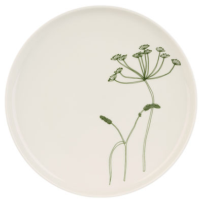Marimekko - Assiette Assiettes en Céramique, Grès - Couleur Vert - 18.17 x 18.17 x 18.17 cm - Design