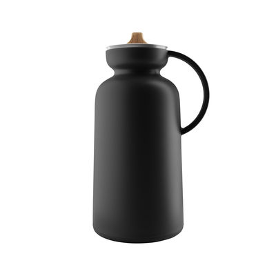 Tableware - Water Carafes & Wine Decanters - Silhouette Insulated jug - / 1 L - Oak stopper by Eva Solo - Black - Plastic material