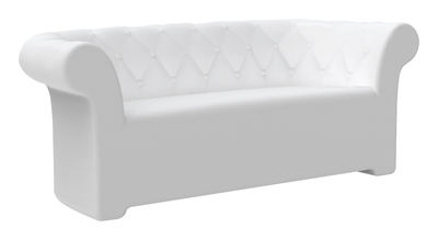 Outdoor - Garden sofas - Sirchester Straight sofa by Serralunga - White - Polythene