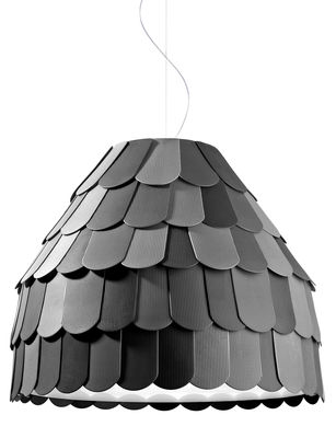 Luminaire - Suspensions - Suspension Roofer - Fabbian - Anthracite - Gomme