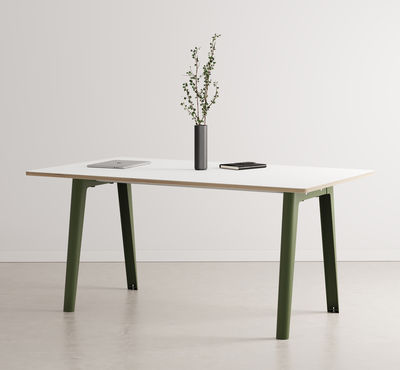 Arredamento - Tavoli - Tavolo rettangolare New Modern - / 160 x 95 cm - Laminato / 6 a 8 persone di TIPTOE - Verde Rosmarino - Acciaio termolaccato, Stratificato
