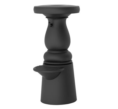 Furniture - Bar Stools - New Antiques Bar stool - H 76 cm - Plastic by Moooi - Black - Polythene