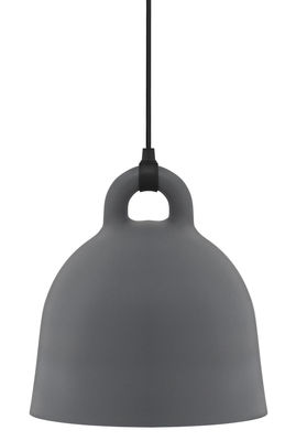 Luminaire - Suspensions - Suspension Bell / Large Ø 55 cm - Normann Copenhagen - Gris mat & Int. Blanc - Aluminium