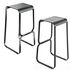 Continuum Bar stool - Wood & metal -H 80 cm by Lapalma
