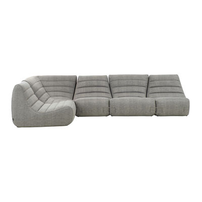 Canapé d'angle Gris Tissu Luxe Design Confort