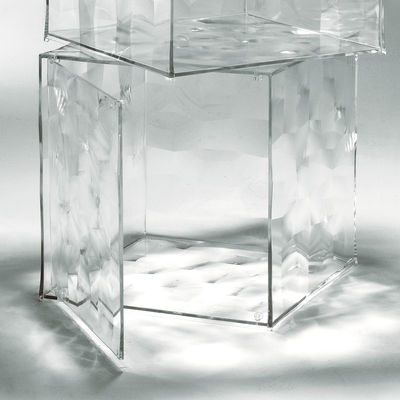 Arredamento - Tavolini  - Portaoggetti Optic - Con porta di Kartell - Cristallo trasparente - PMMA