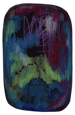 Déco - Tapis - Tapis Scribble / 300 x 200 cm - Moooi Carpets - Noir, Vert, Bleu - Polyamide