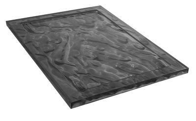 Tableware - Trays and serving dishes - Dune Small Tray - 46 x 32 cm by Kartell - Smoked - Technopolymer