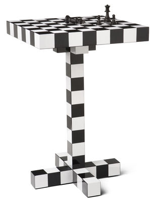 Möbel - Couchtische - Chess Table Beistelltisch - Moooi - Schwarz & weiß - lackiertes Holz