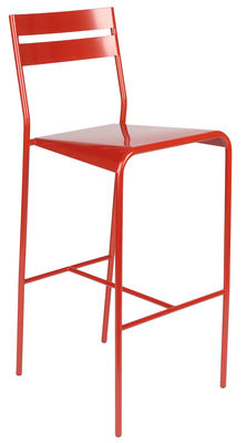 Mobilier - Tabourets de bar - Chaise de bar Facto / Métal - H 75 cm - Fermob - Coquelicot - Acier laqué
