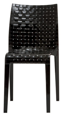 Mobilier - Chaises, fauteuils de salle à manger - Chaise empilable Ami Ami / Polycarbonate - Kartell - Noir brillant - Polycarbonate