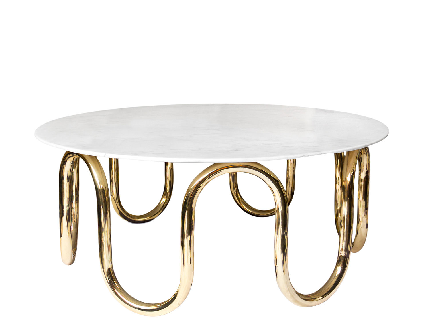 Jonathan Adler Scalinatella Cocktail Coffee Table White Gold Metal Made In Design Uk