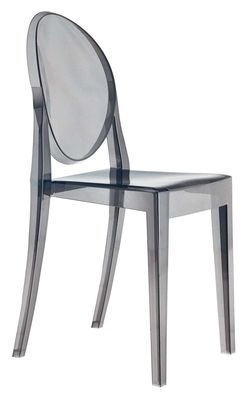 Furniture - Chairs - Victoria Ghost Stacking chair - Polycarbonate by Kartell - Black smoke - polycarbonate 2.0