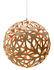 Suspension Floral / Ø 60 cm - Bicolore orange & bois - David Trubridge