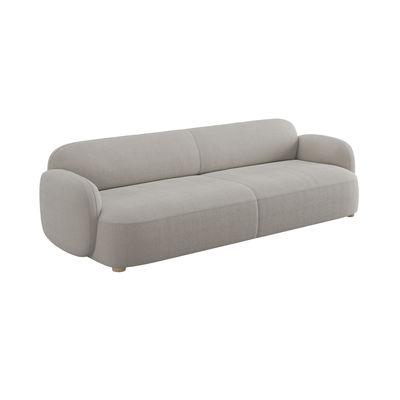 Canapé droit 3 places Gris Tissu Luxe Design Confort