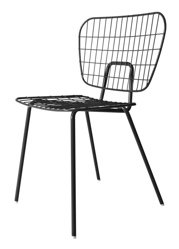Furniture - Chairs - WM String Chair metal black Steel - Audo Copenhagen - Black - Epoxy lacquered steel
