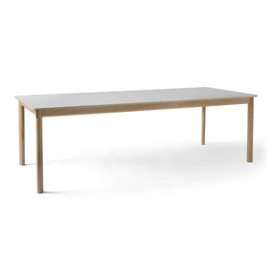 Furniture - Dining Tables - Patch HW2 Extending table - / Fenix laminate - L 240 to 340 cm by &tradition - Beige / White oak - Fenix NTM® matt laminate, Solid bleached oak