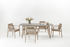 David Rectangular table - / Ceramic & aged teak - 210 x 100 cm by Vincent Sheppard