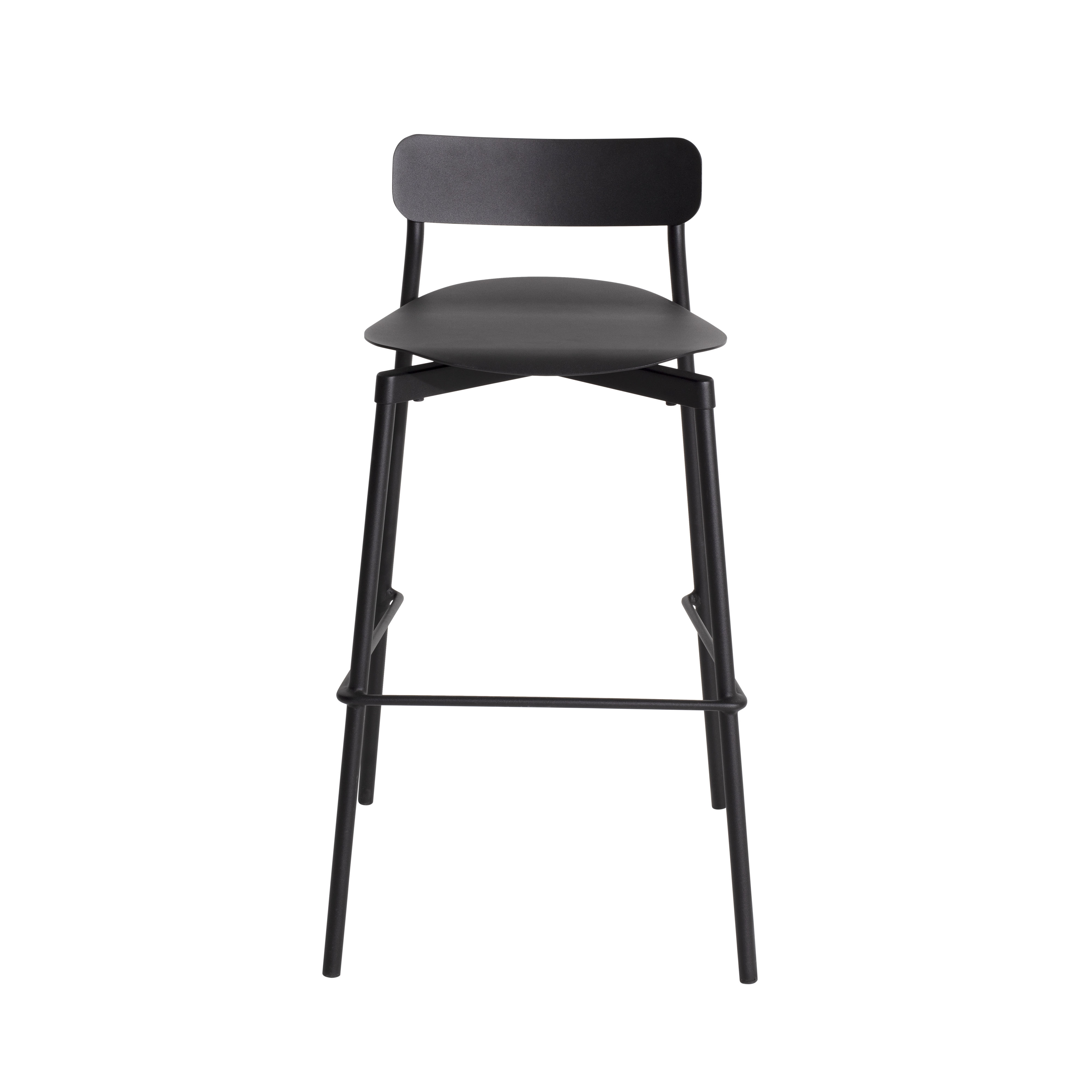 Petite Friture Fromme Stackable bar stool Black Made In Design UK