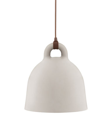 Luminaire - Suspensions - Suspension Bell / Small Ø 35 cm - Normann Copenhagen - Sable mat & Int. Blanc - Aluminium
