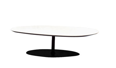 Mobilier - Tables basses - Table basse T-Phoenix petit plateau - Moroso - Blanc - H 27 cm - Acier verni, MDF