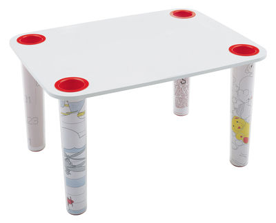 Mobilier - Mobilier Kids - Accessoire table / Plateau Little Flare - Magis - Plateau seul / Blanc uni - MDF finition polymère
