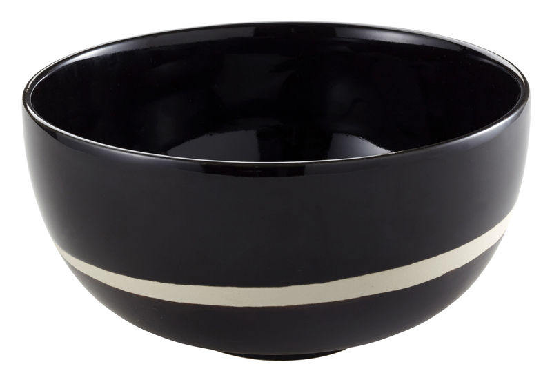 Tableware - Bowls - Sicilia Bowl ceramic black Small - Ø 19 cm - Maison Sarah Lavoine - Black - Painted enameled stoneware