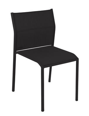 Fermob - Chaise empilable Cadiz en Métal, Aluminium laqué - Couleur Noir - 49.6 x 76.63 x 85.8 cm - 