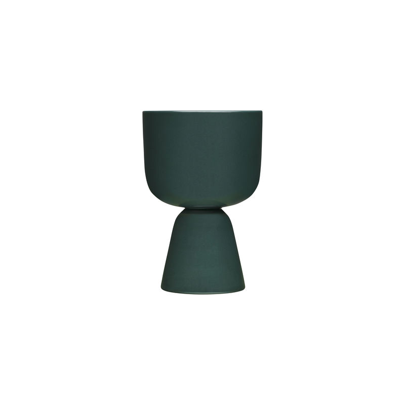 Dekoration - Töpfe und Pflanzen - Blumentopf Nappula keramik grün / Ø 23 x H 15,5 cm - Iittala - Dunkelgrün - Keramik