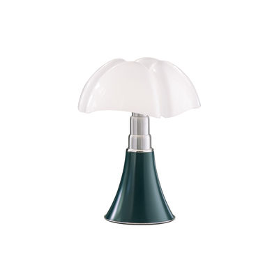 Illuminazione - Lampade da tavolo - Lampada da tavolo Minipipistrello LED - / Variatore - H 35 cm di Martinelli Luce - Verde agave - Acciaio inox spazzolato, alluminio verniciato, Metacrilato