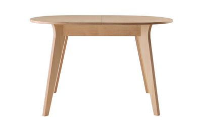 Mobilier - Tables - Table à rallonge Mikado / L 120 à 160 cm - Ondarreta - Hêtre teinté / Piètement bouleau - Bouleau, Hêtre