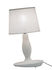 Norma M Table lamp - Ceramic & Linen - Ø 22 x H 40 cm by Karman