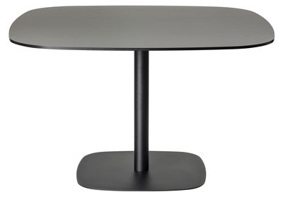 Mobilier - Tables - Table carrée Nobis / 90x90 cm - Offecct - Noir - 90x90 cm - Contreplaqué compact, Métal laqué